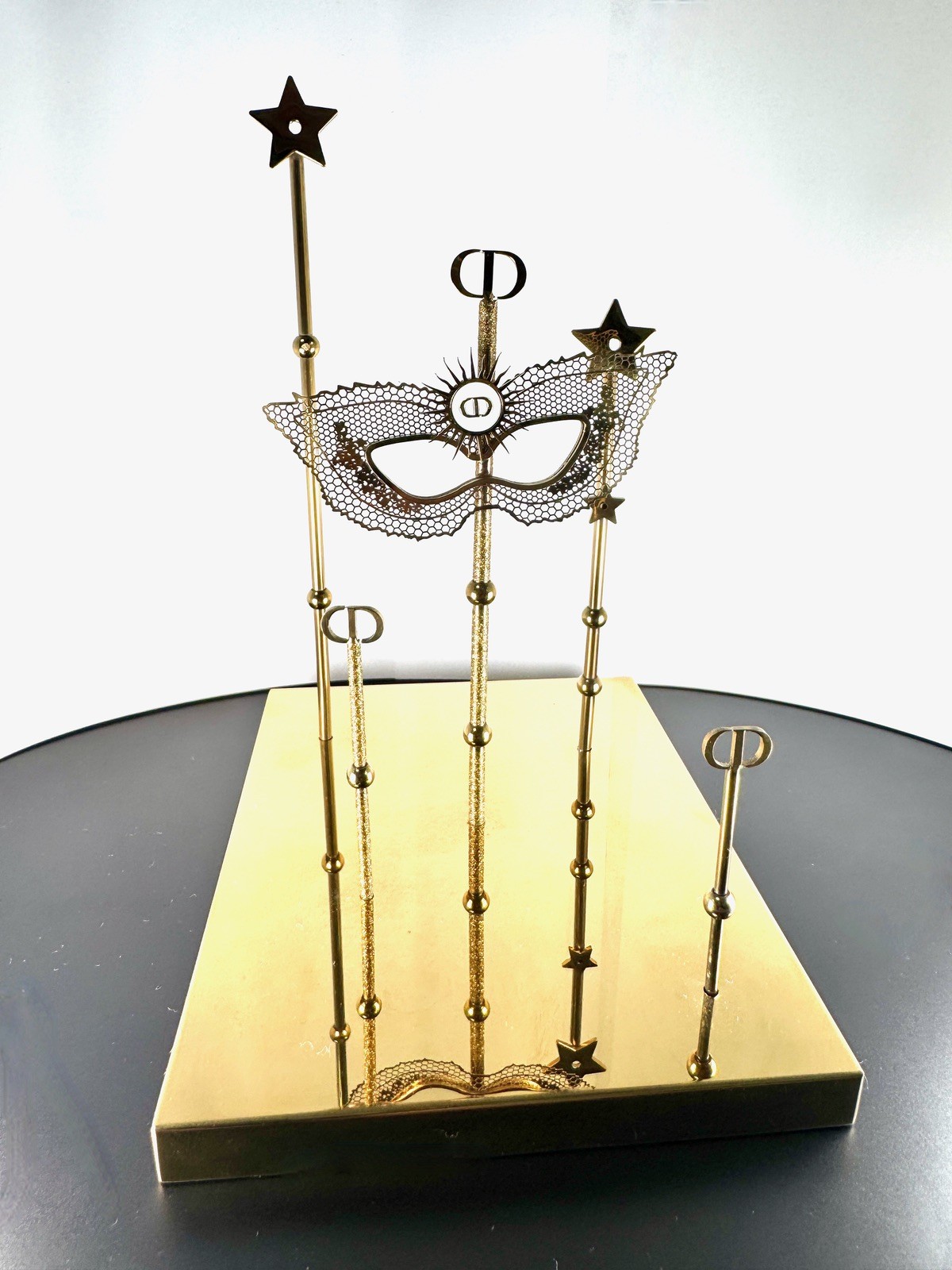 Christian Dior 2024 Christmas Shop Window Display – Mask with Stars Gold Rare!!!