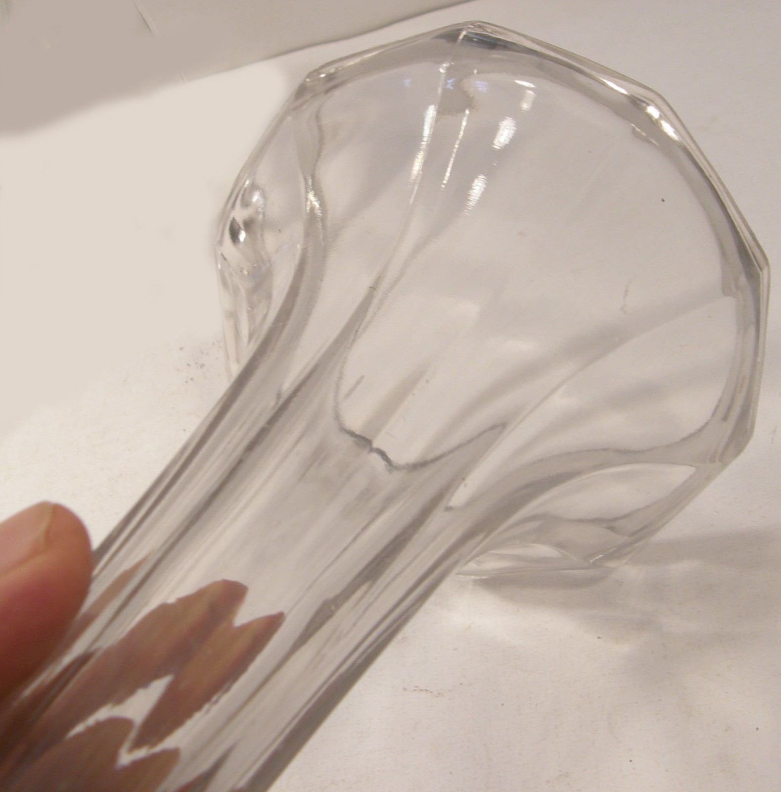 VINTAGE ANTIQUE 12 1/4″ GLASS SHELF SUPPORT RISER PILLAR SODA FOUNTAIN STORE