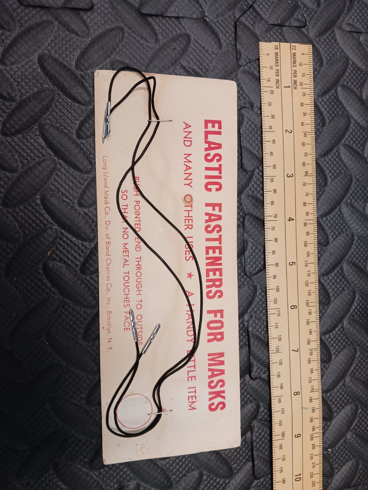 Vintage Store Sign Elastic Fastener For Masks Brooklyn New York Advertisement…