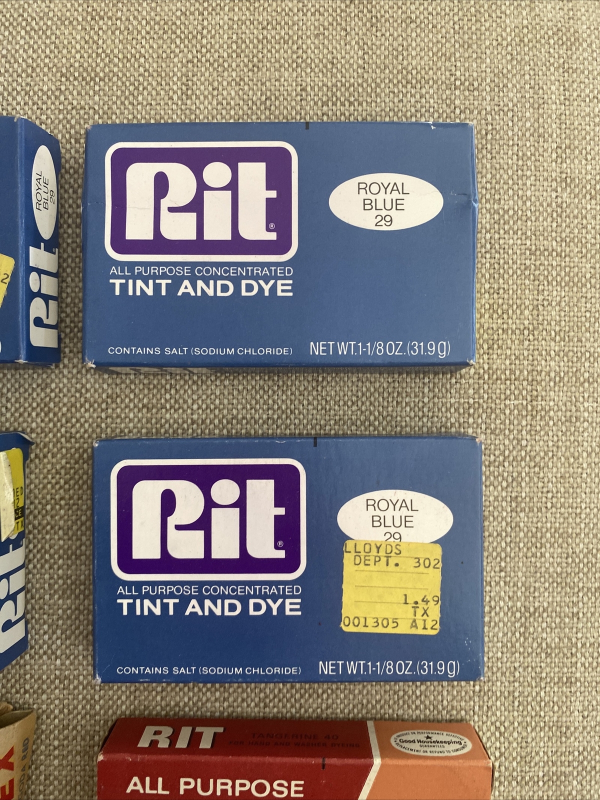 VINTAGE / ANTIQUE RIT & TINTEX TINTS AND DYES 6 BOXES