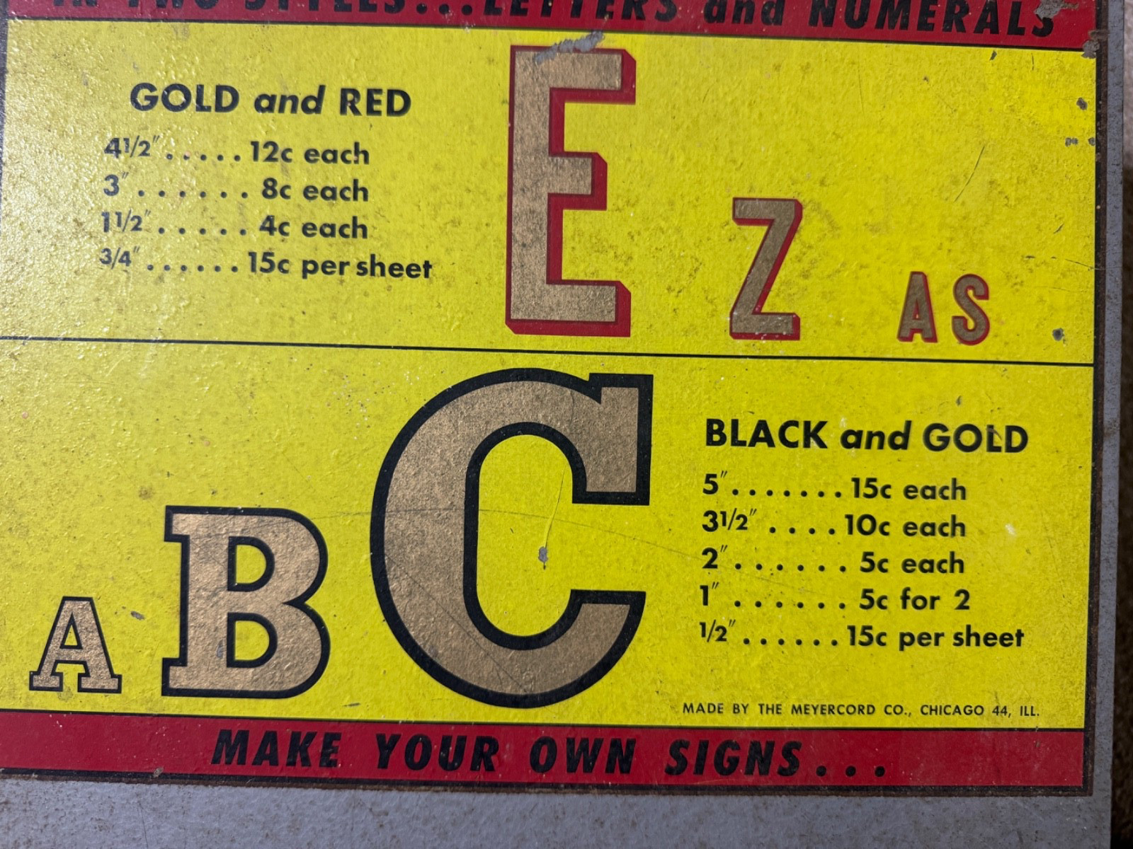 VTG Meyercord Decal Letters Numerals For Boat Metal Box With Decals & Folders