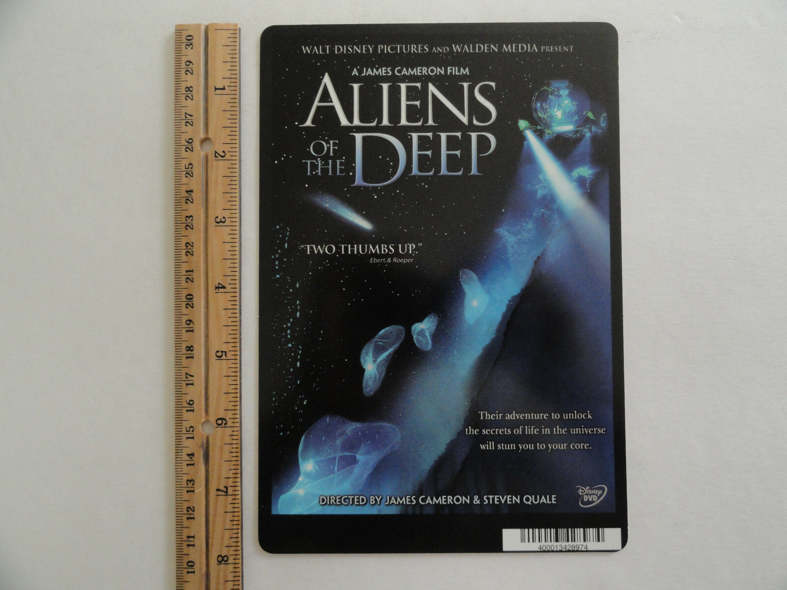ALIENS OF THE DEEP – JAMES CAMERON – BLOCKBUSTER VIDEO BACKER CARD 5″X8″