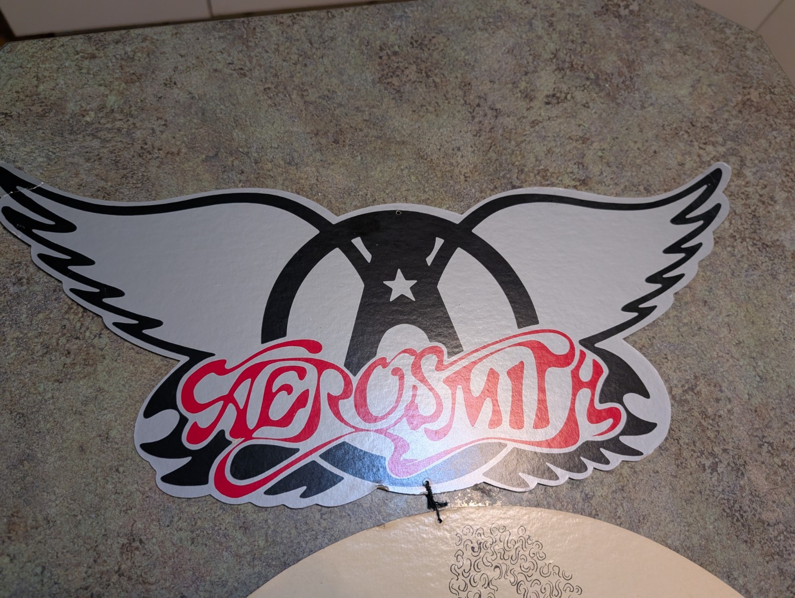 RARE Promo Vtg 1977 AEROSMITH Hirschfeld Dbl Side Cardboard Record Store Display