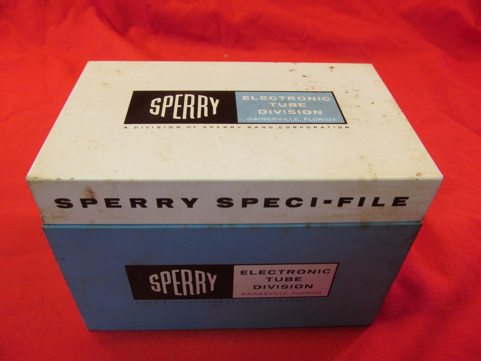 RARE SPERRY SPECI-FILE ELECTRONIC TUBE DIVISION SPECIFICS ON INDEX CARDS