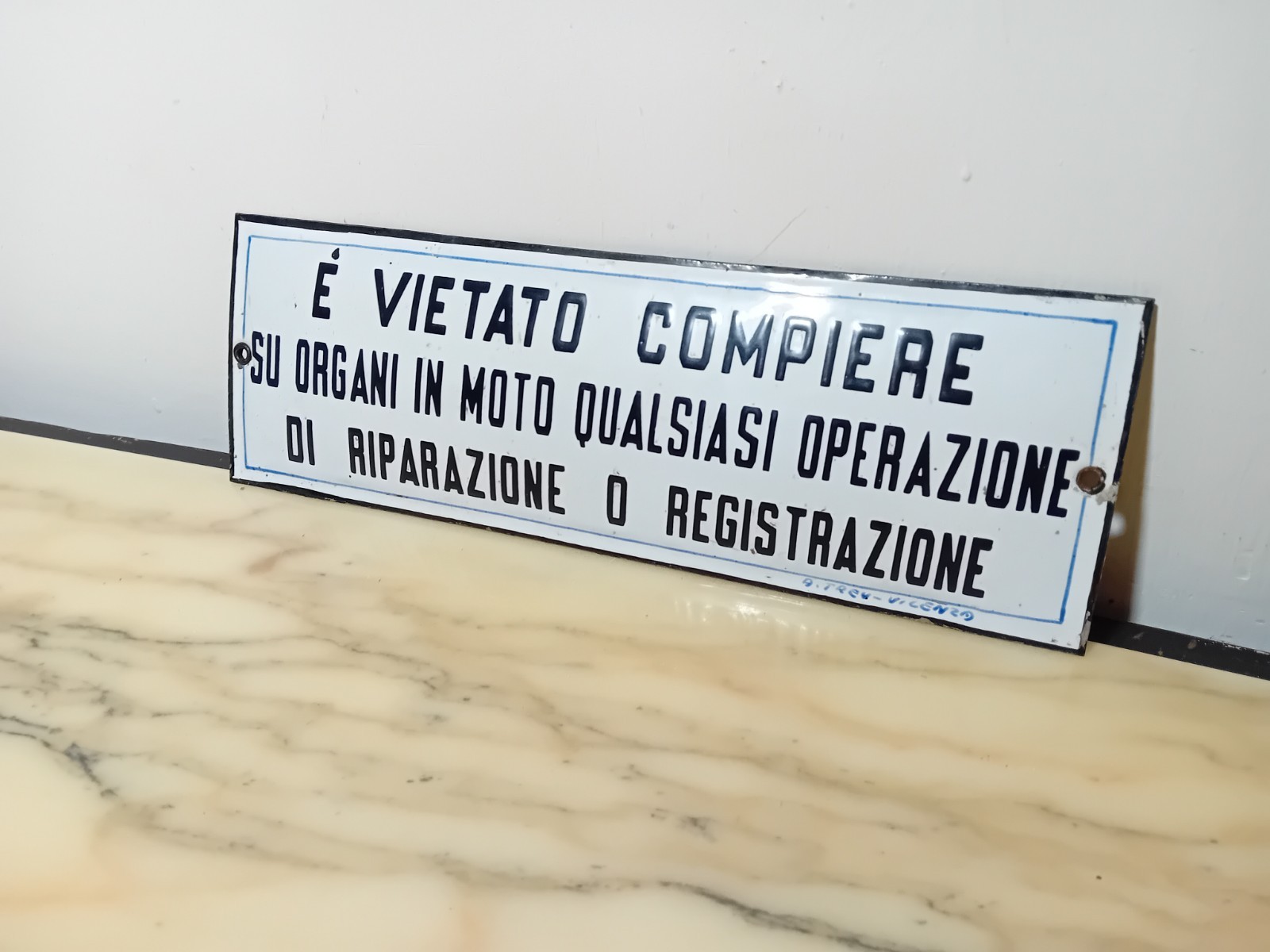 Enamel Plate Table Motorcycle Organs