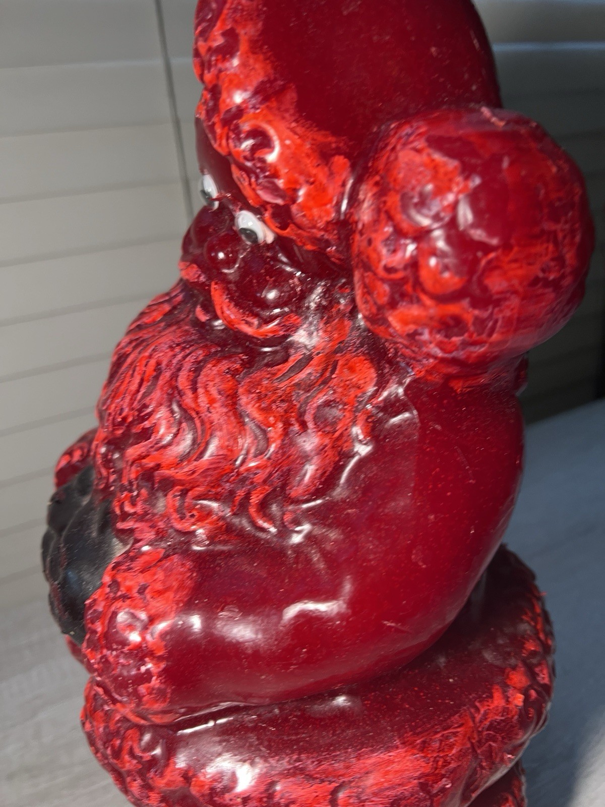 Rare MCM Tavern Candle Solid Wax SANTA Store Display 24” Vintage Christmas Grail
