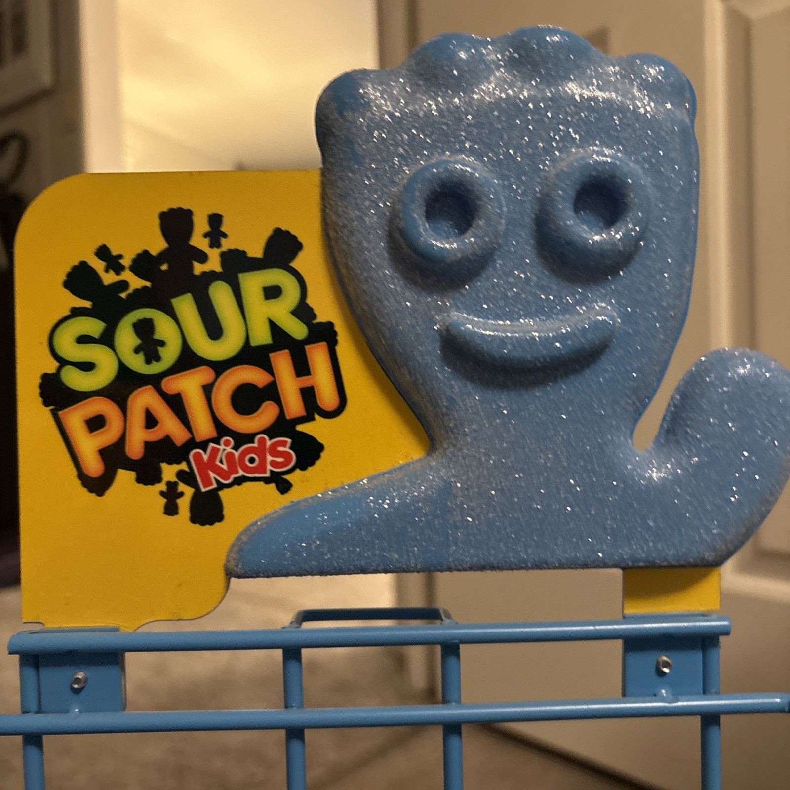 Sour Patch Kids Candy Store Display – Blue Metal Wire Shelf Rack Display As Is