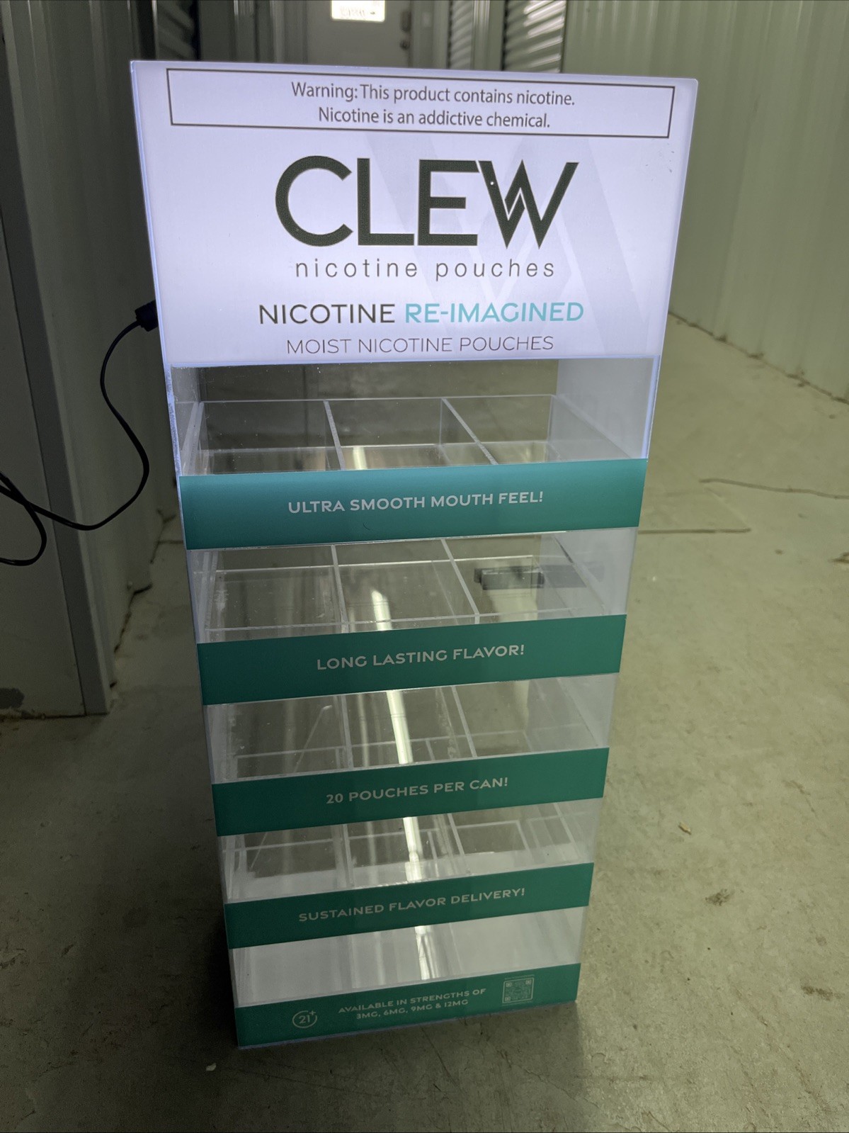 Clew Pouches LED Advertising Store Display 23″ X 10″