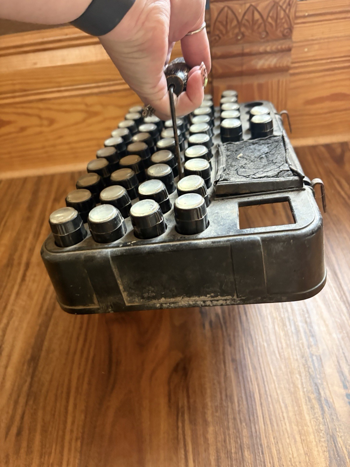Vtg DUKE PRICING SET GROCERY STORE STAMPERS IN METAL TRAY Ronald K Duke Company