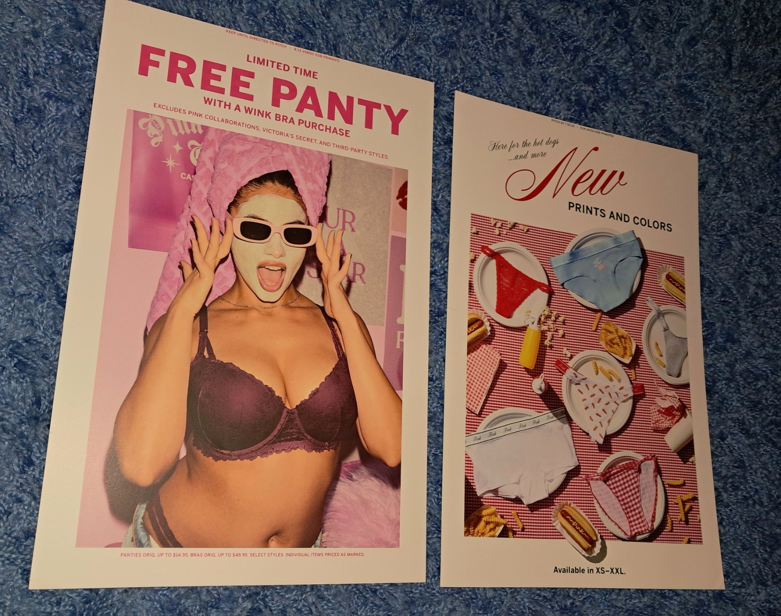 Victoria’s Secret PROMO POSTER LOT Wink Bras Underwear Panty