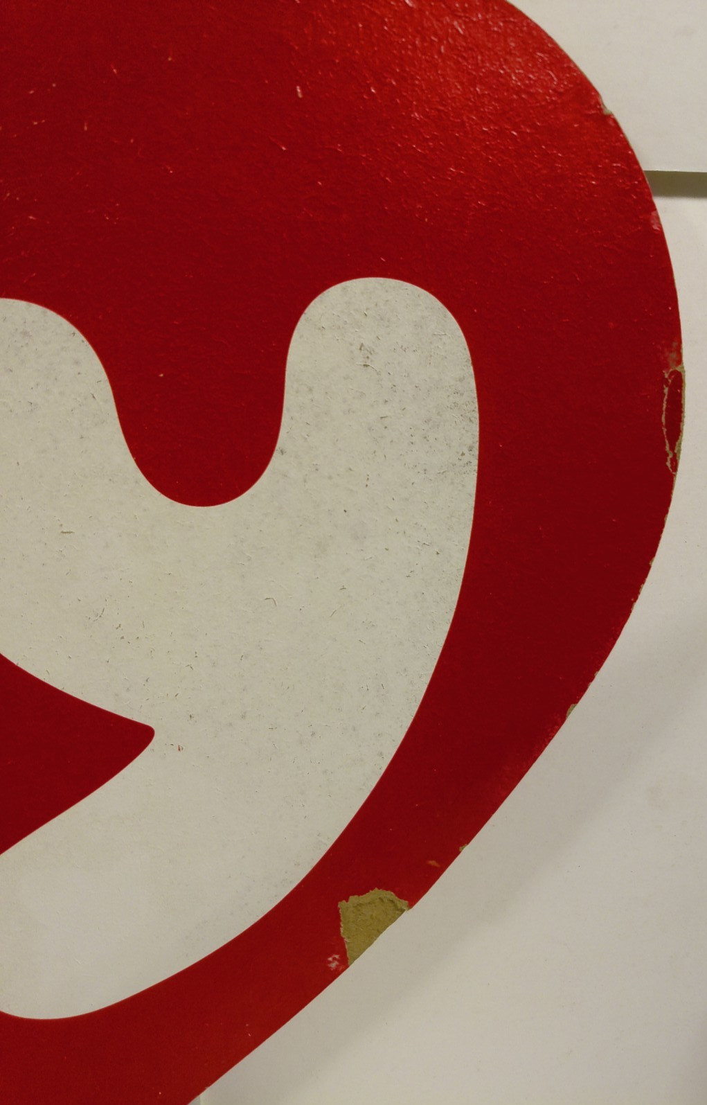 RARE TY BEANIE BABIES LARGE HEART SHAPED STORE DISPLAY SIGN 18.5″ TALL
