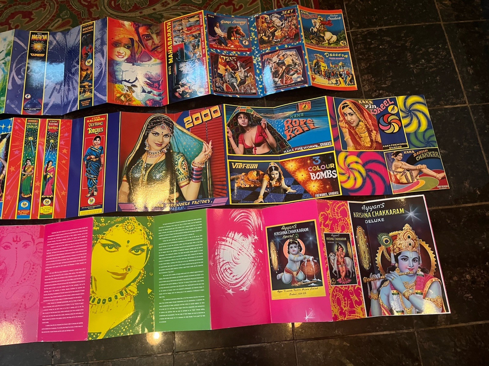 Indian Cock Art Fireworks Advertising Cardboard Panels