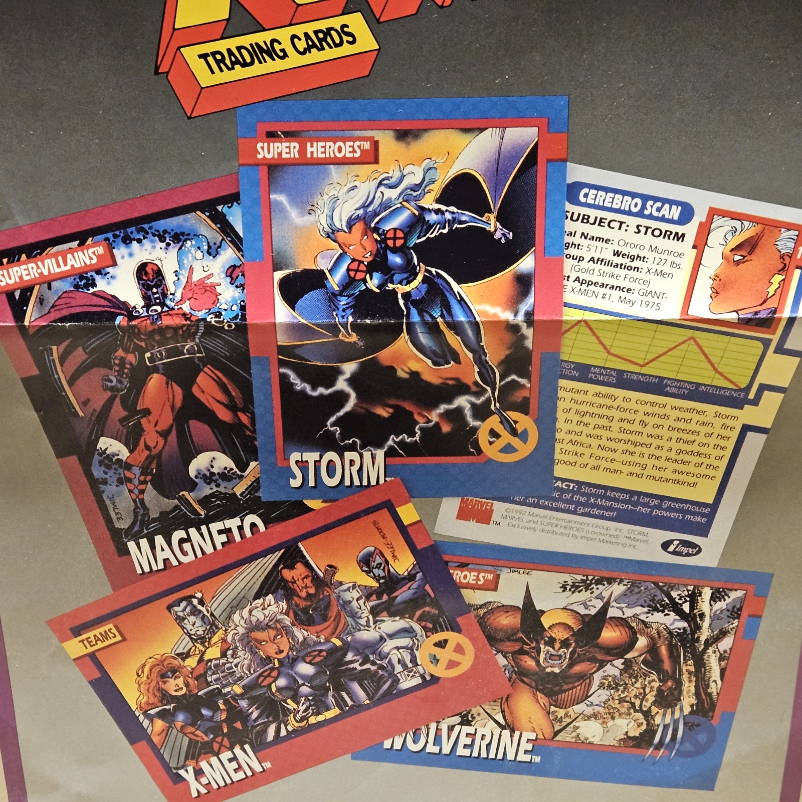 The Uncanny X-Men Trading Cards Retail Store Owner Advertising Poster 1992 Comic