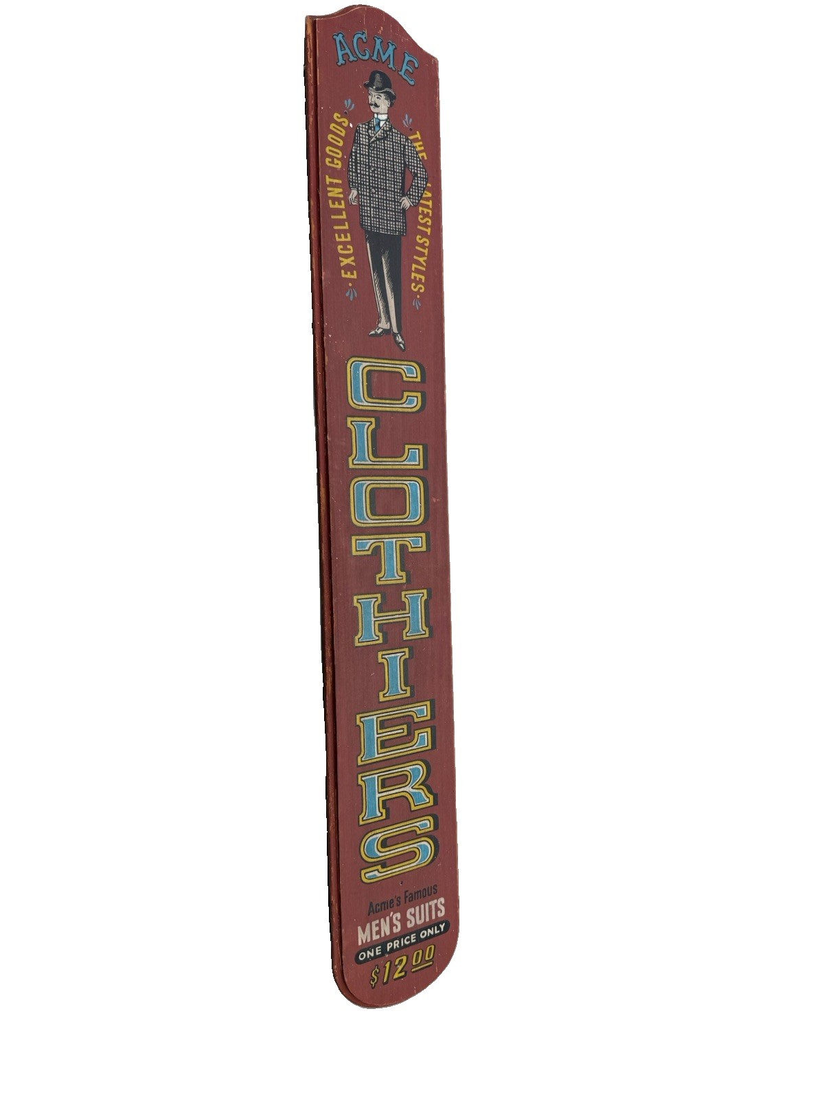 VTG 1960S ACME CLOTHIERS MENS SUITS SIGN 33’ Long