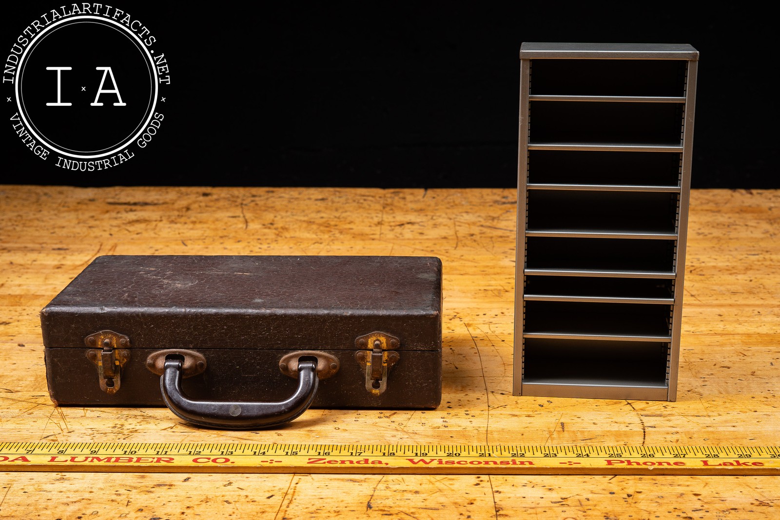 Vintage Burroughs Metal Shelving Salesman Sample Kit
