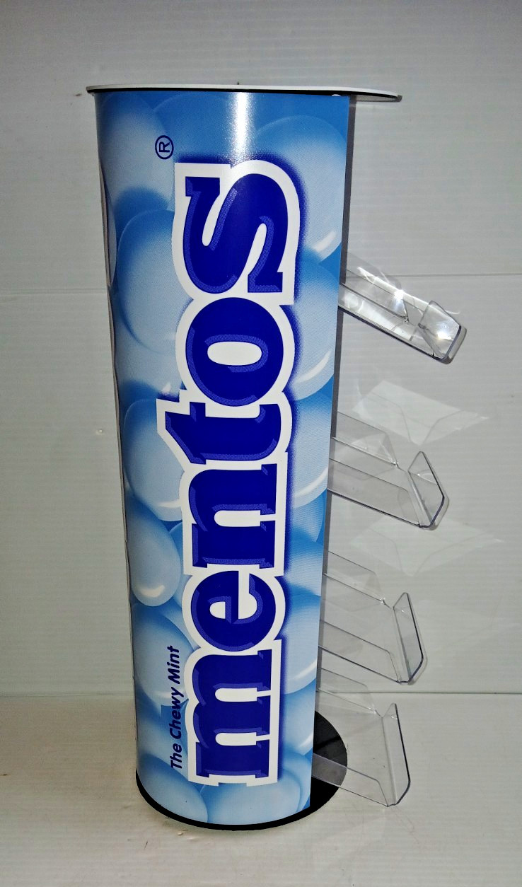 Mentos Advertising Store Display Holder Plastic Rack Shelf NEW