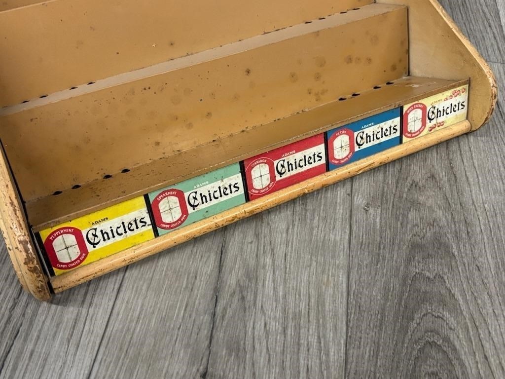 Vintage Adams Chiclets Gum Rack -Countertop display advertising 20″ x 23″