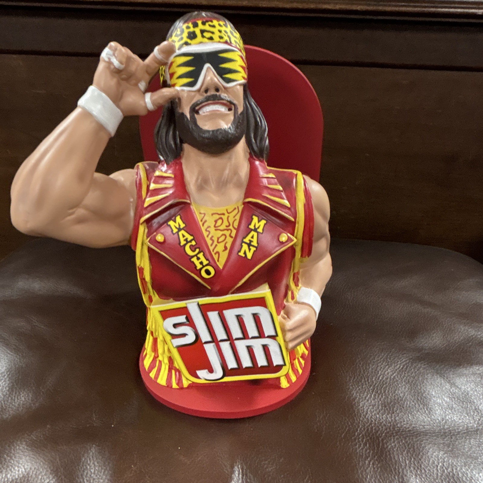 Slim Jim Collector Series 2025 Macho Man Store Display Holder, Red