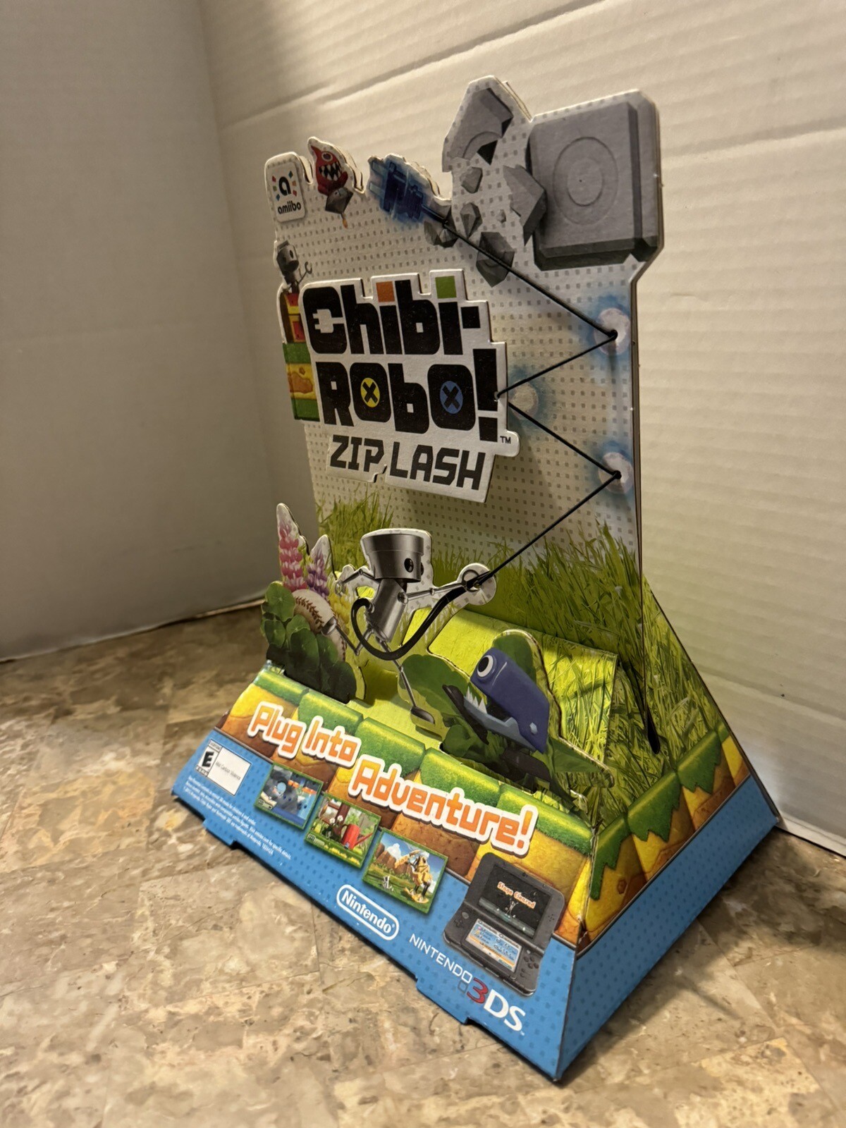 Nintendo 3ds Chibi-robo Zip Lash Retail Store Display Countertop Standee 2015