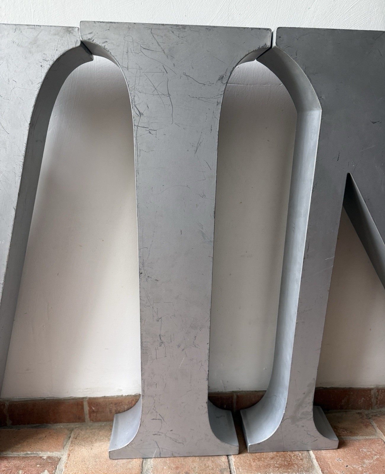 Large French Wine Sign Mid Century Aluminum VIN Letters Vintage Industrial Pub
