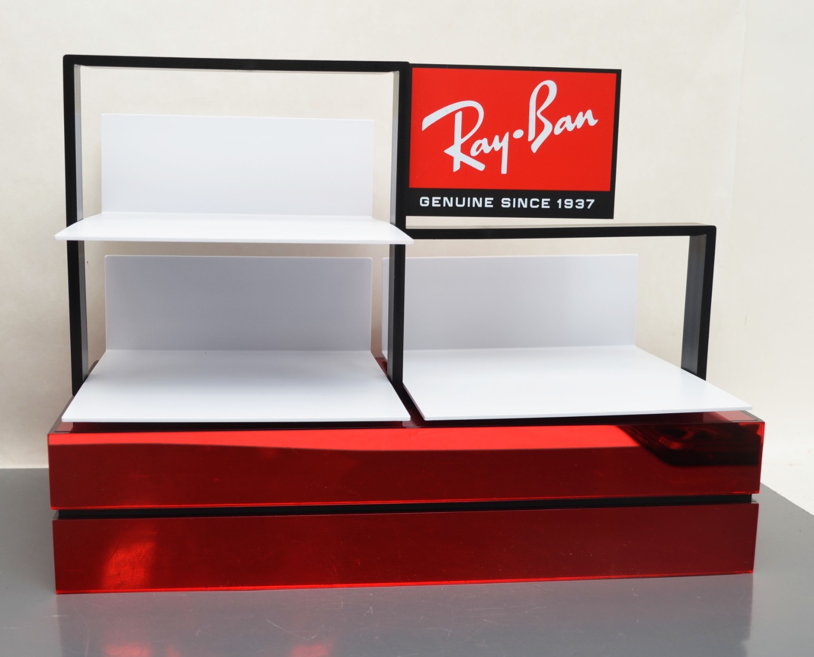 Ray Ban Glasses Store Countertop Sales Display Rack Shelf – 3 Place Shelf Unit
