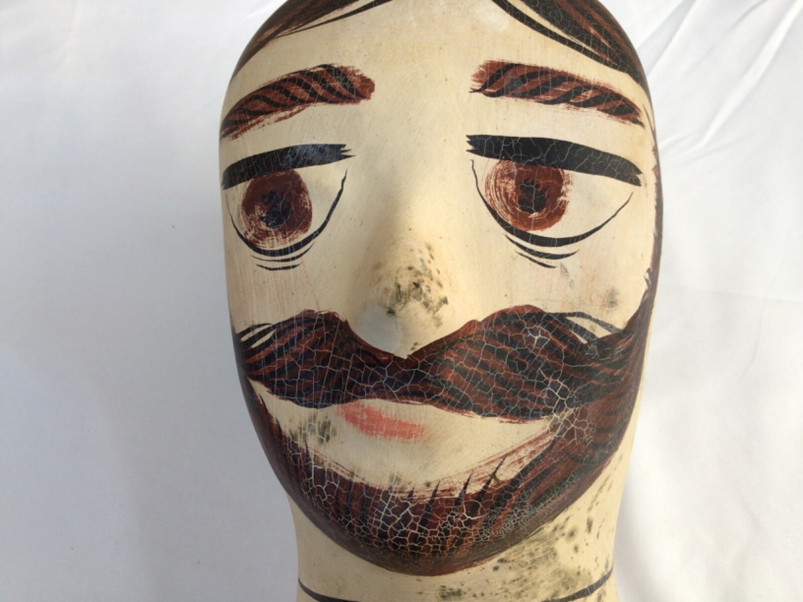 MENS Mannequin HEAD Display Bust Man Hat Hair Wig Stand BARBER Mustache Beard OG
