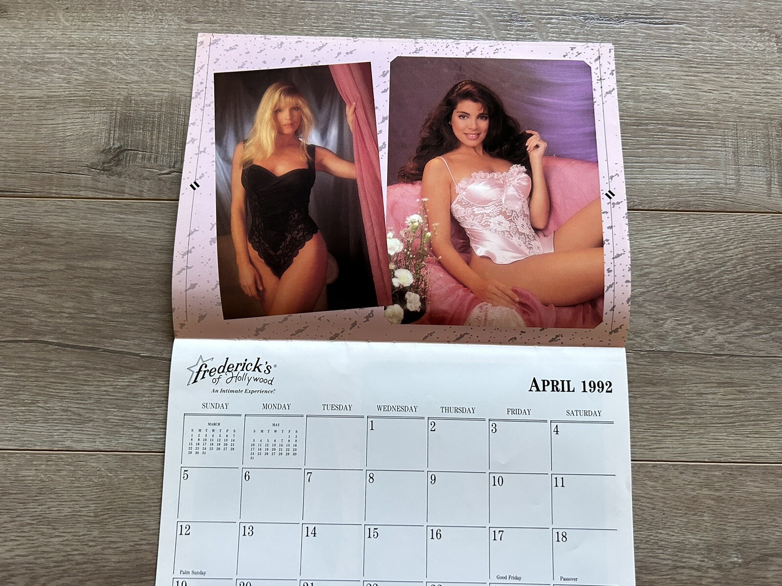 Vintage Fredericks Of Hollywood 1992 Sexy Lingerie Model Calendar