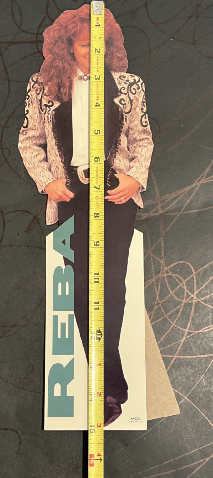 Vintage Reba Mcentire Die Cut Standee Promotional Sign Display approx. 15″ RARE