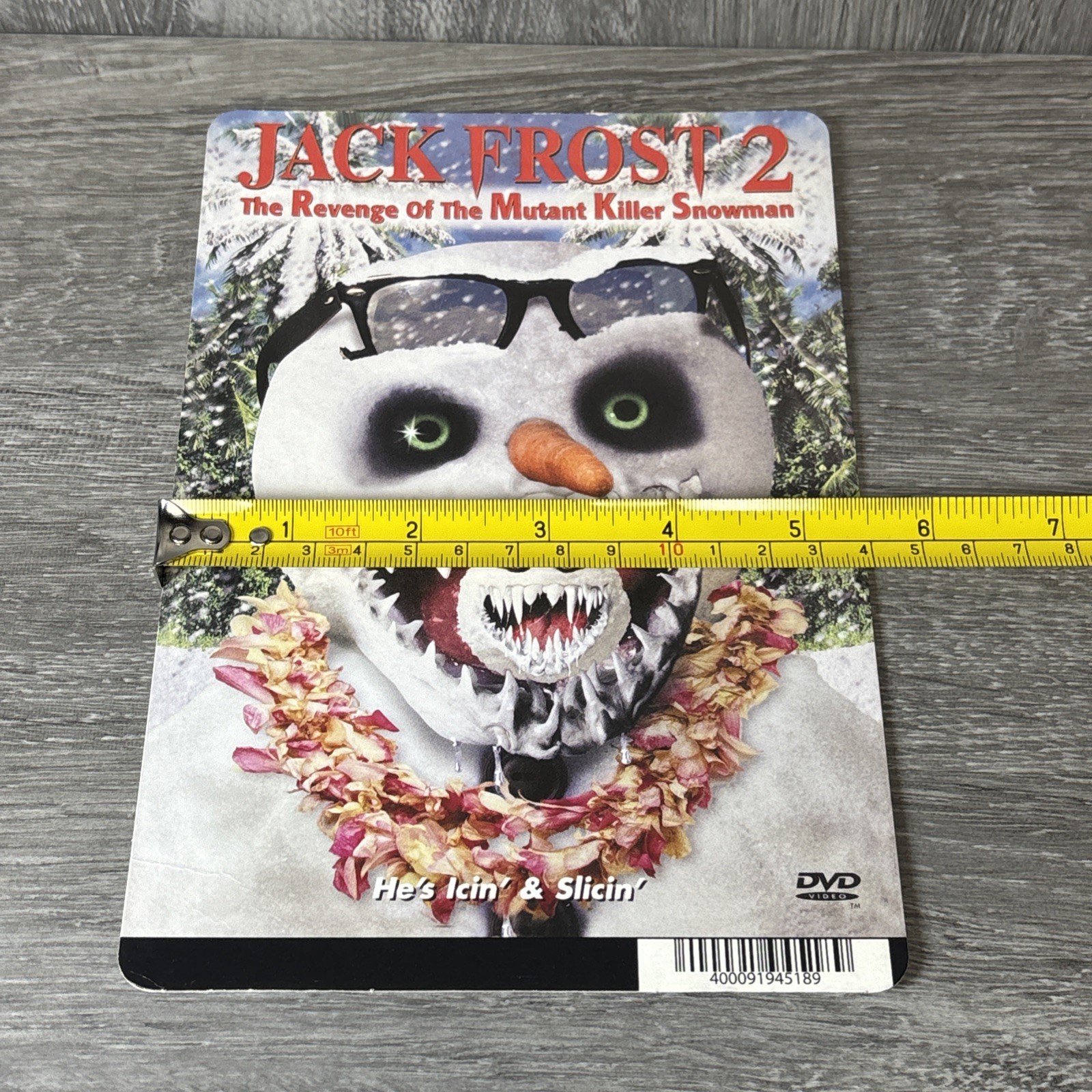 JACK FROST 2 – BLOCKBUSTER VIDEO BACKER CARD 5.5″X8″ – Display Piece Horror