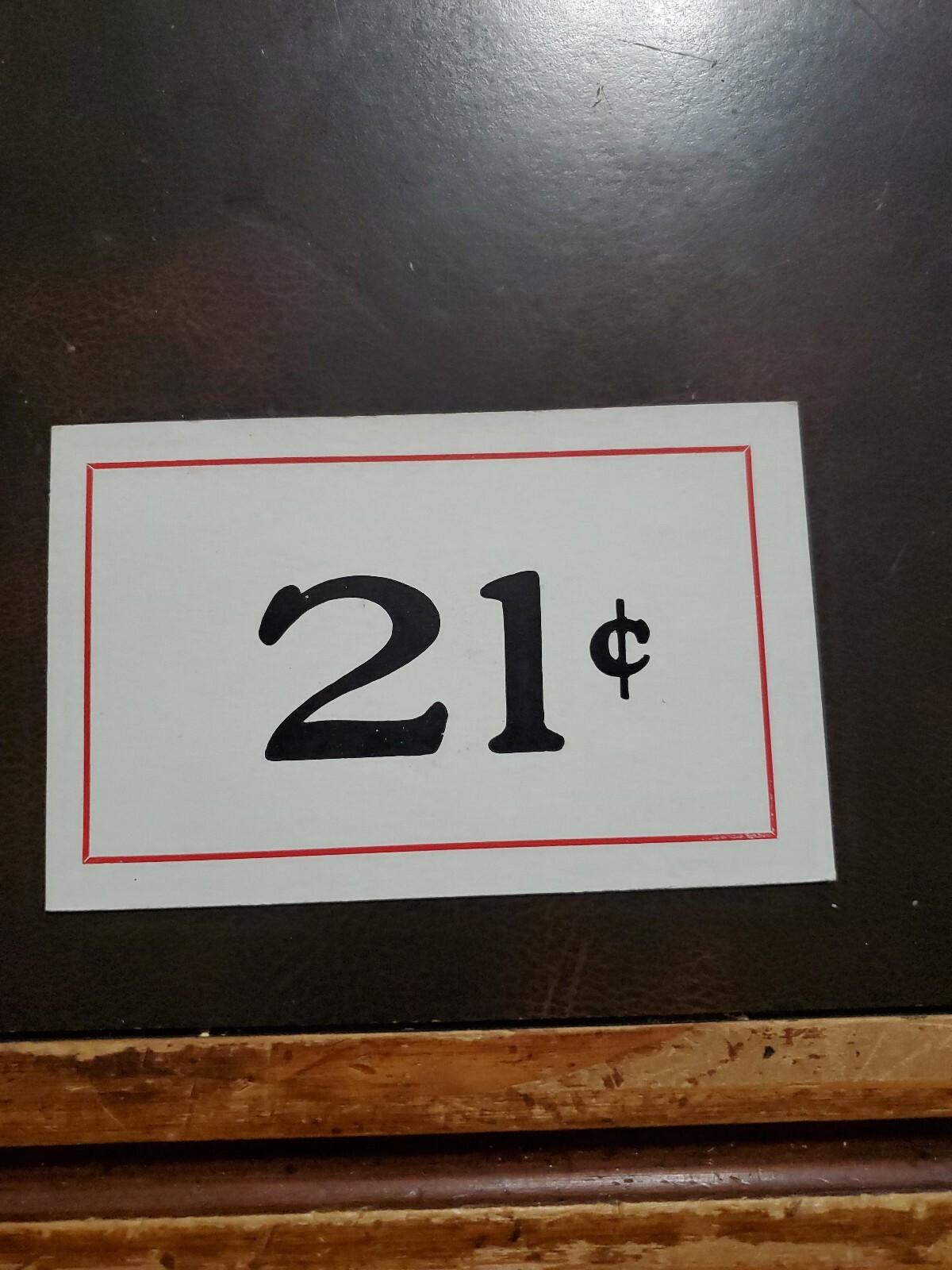 Vintage 21c Double Sided 1940s unmarked WOOLWORTH’S Store Sign 3.5 x 5.5