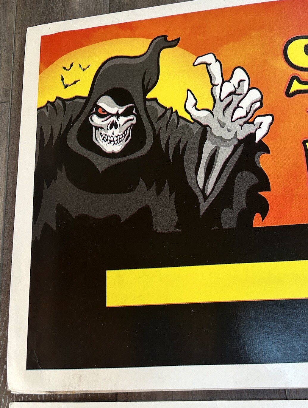 Set Of Two Spirit Halloween Display Road Signs. RARE Double Sided Promo Large