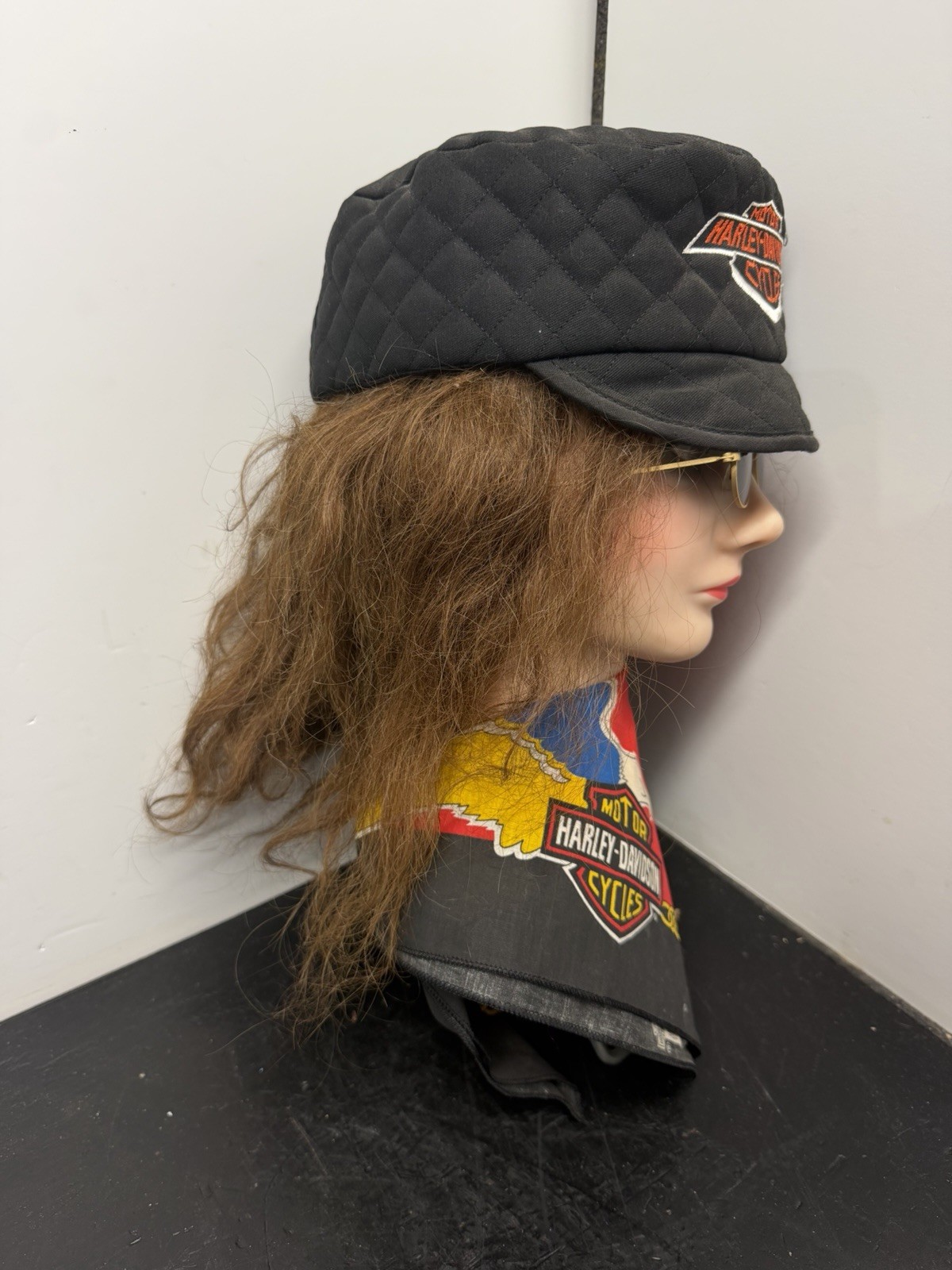 original harley davidson mannequin Head store display Vintage