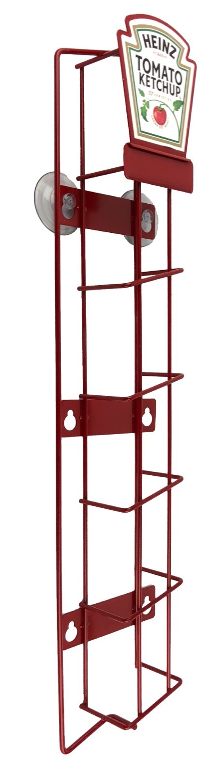 Heinz Ketchup & Mustard Store Display Metal Racks Bright Yellow & Red