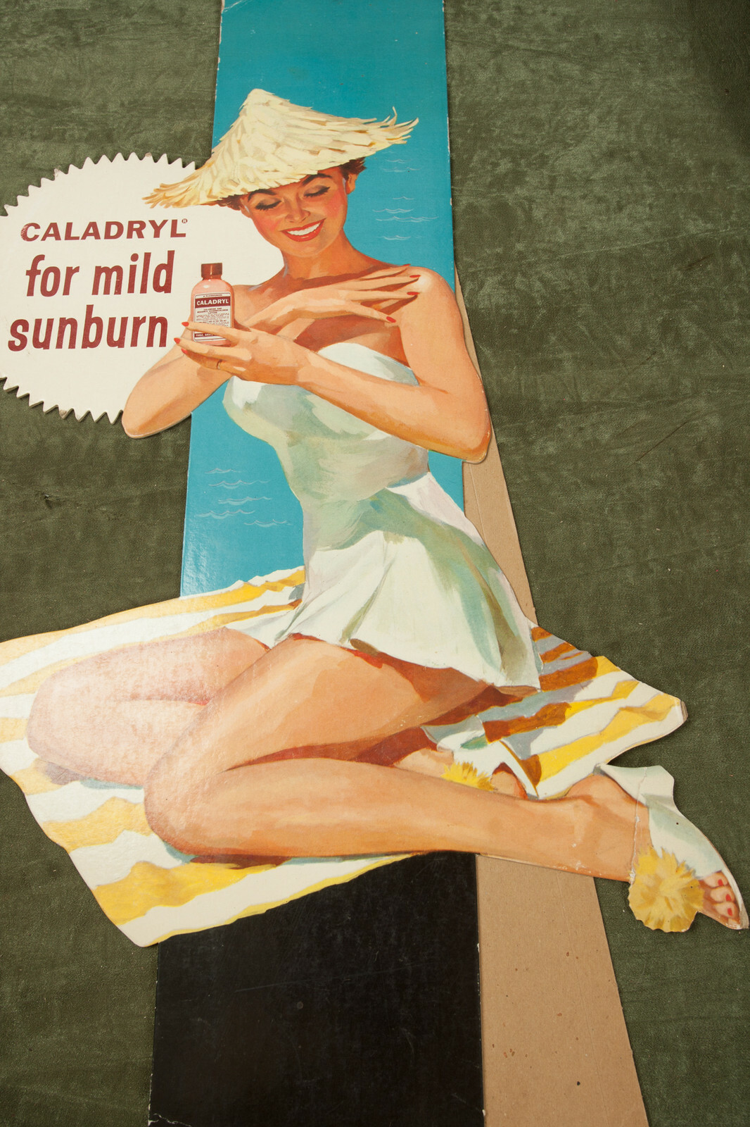 Caladryl for Skin Irritations Woman Standee Standup Store Advertising (HSE)1950s