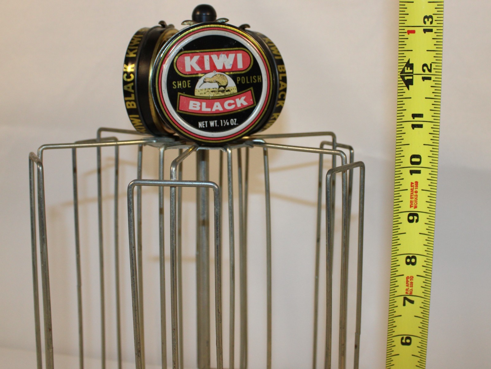 Vintage Metal Kiwi Boot Polish Holder Spinning Store Display Rack Advertising