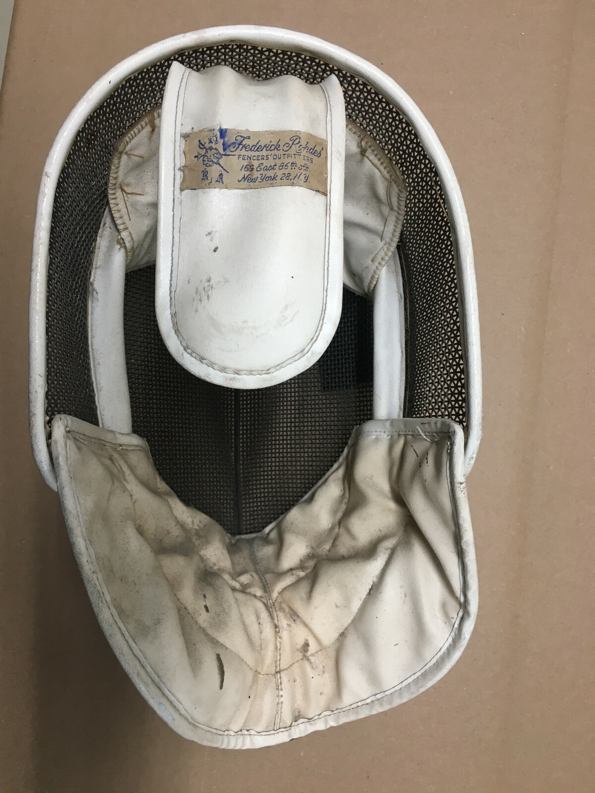 One of a Kind Fencing Mask FOR DISPLAY PROP ONLY Metal Mesh Adjustable Back