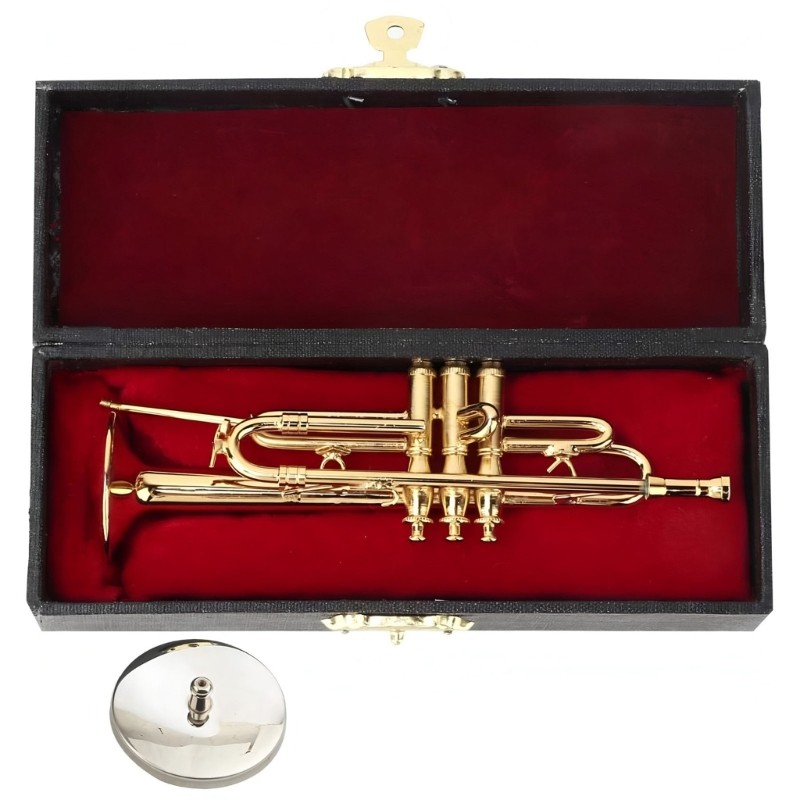 Miniature Musical Instrument Altos Saxophone Brass Gold Plated Display Ornaments