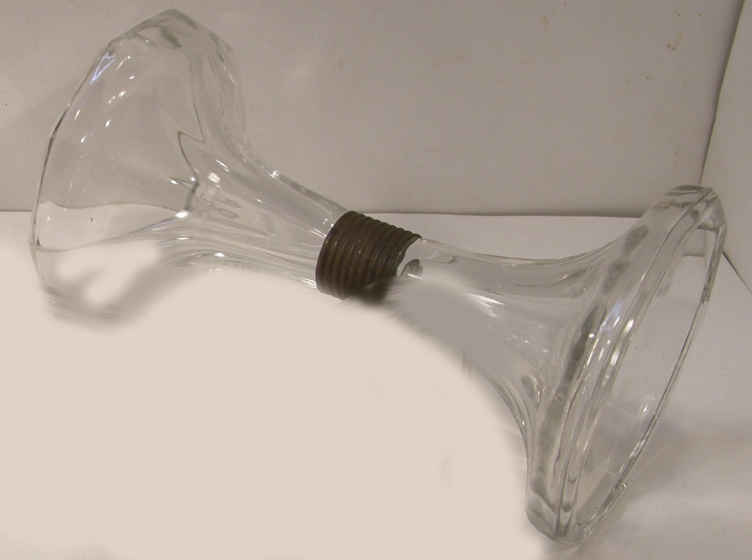 VINTAGE ANTIQUE 8 1/2″ GLASS SHELF SUPPORT RISER PILLAR SODA FOUNTAIN STORE