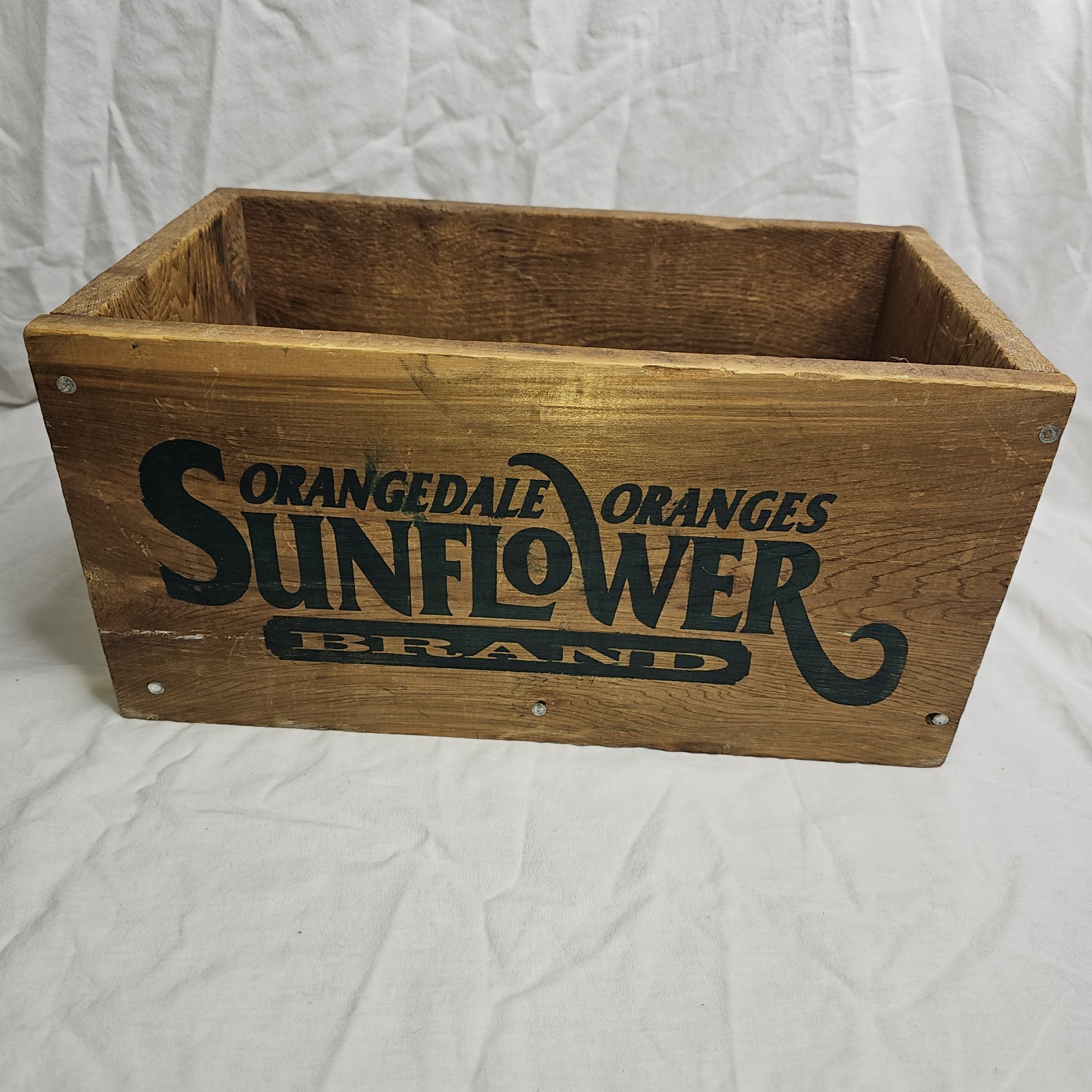 Orangedale Oranges Sunflower Brand Wooden Display Crate Box Advertising