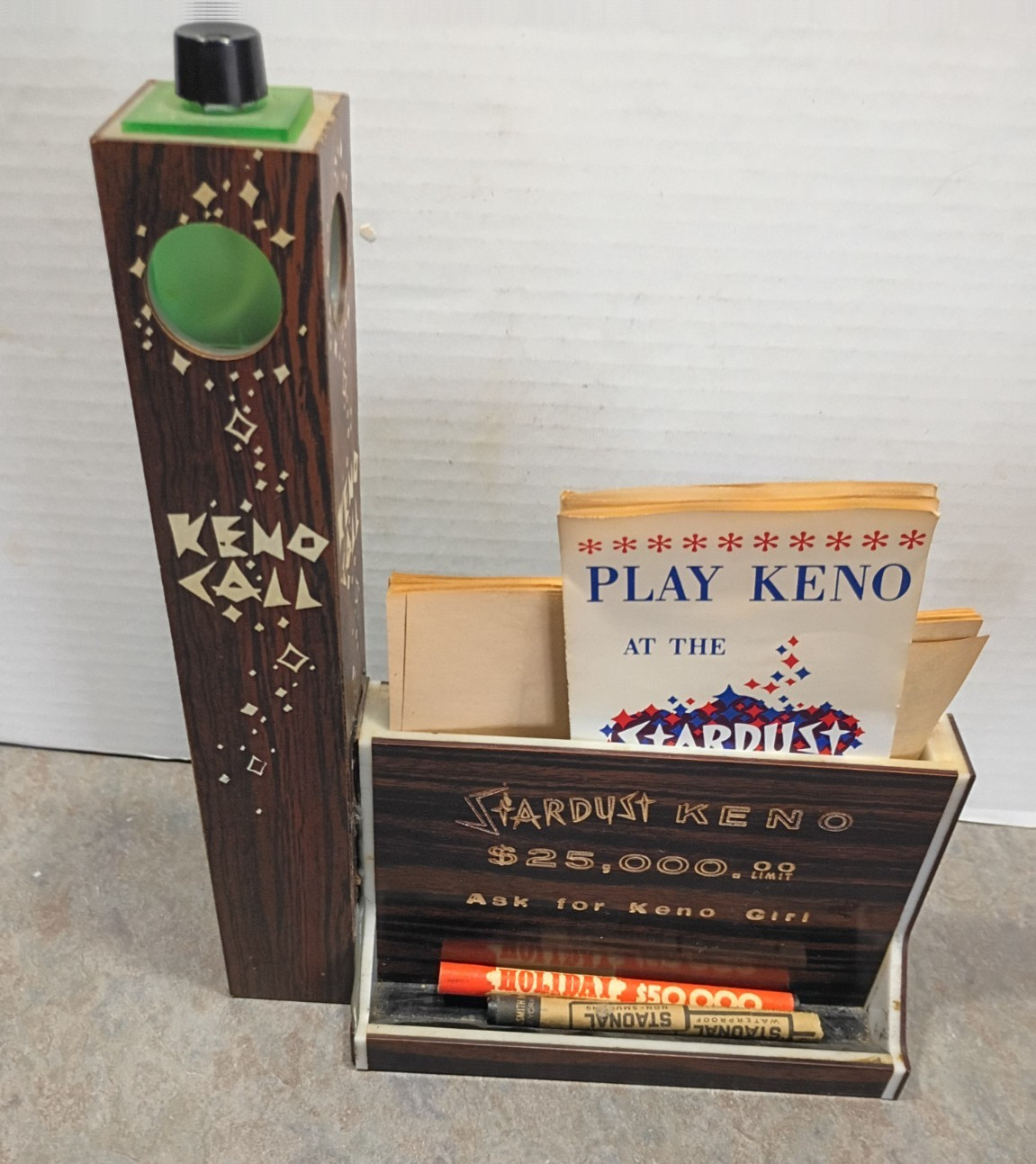Advertising casino display Las Vegas Stardust gambling Keno