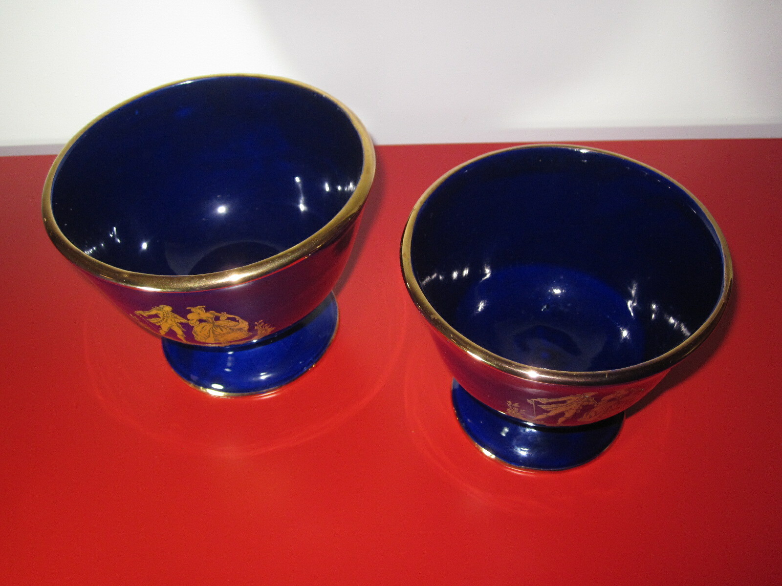 CAFFAREL PROCHET S.A. TORINO 2 Cup Vintage Candy Chocolate Holder Vase
