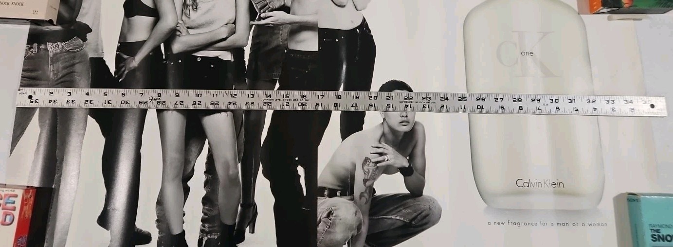 1994 CALVIN KLEIN CK One Unisex Fragrance Large 35×22 POSTER AD