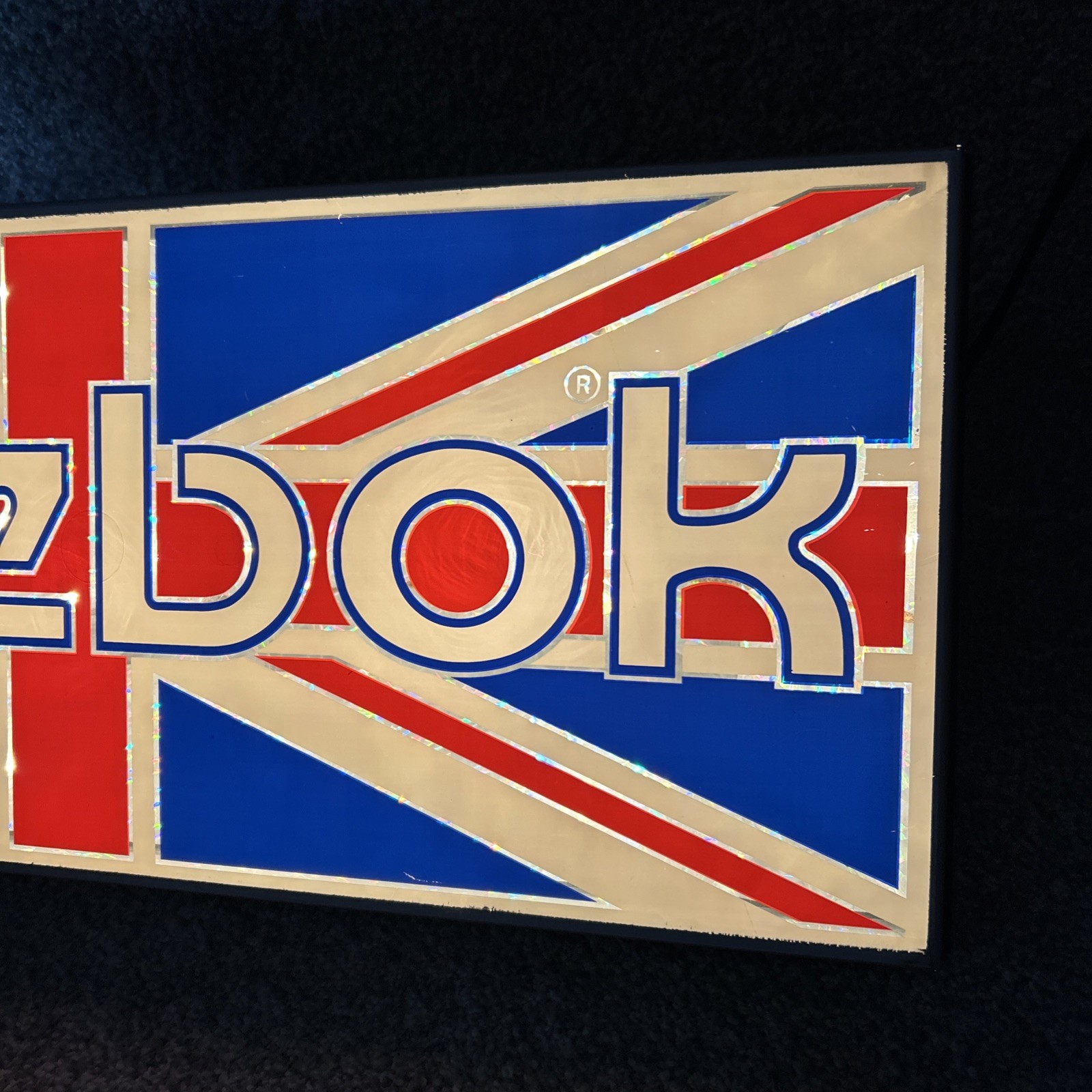 Vintage Reebok Framed Light Display Retail Sign 80s 90s Tested Works EUC