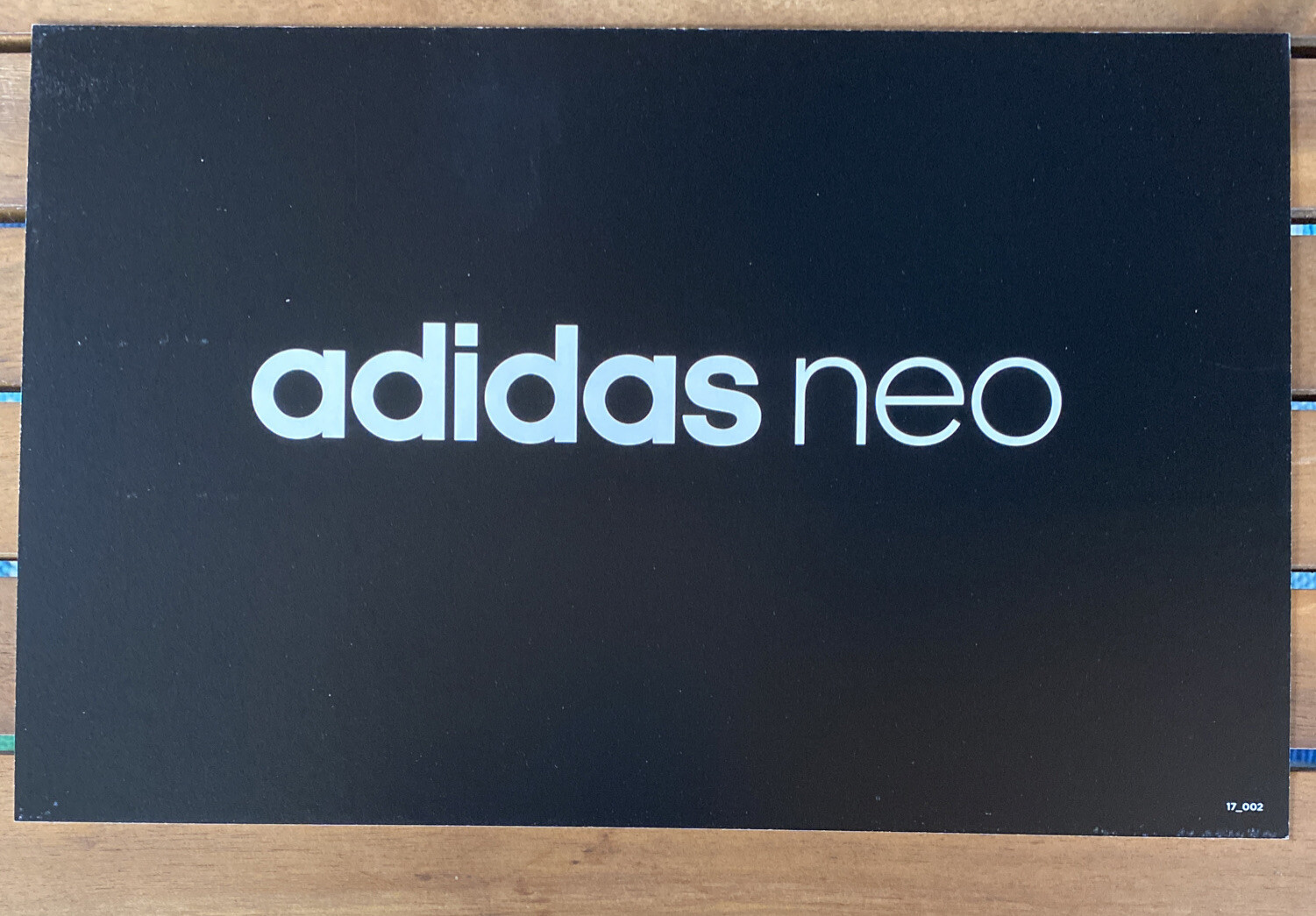 ADIDAS NEO 7″x11″ Department Store Display Shoe Brand Sign Black/White