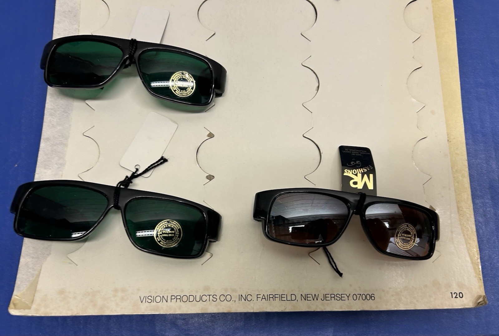 Vintage MR. FASHION Round Sunglasses Store Display 5 Pairs Of Glasses 1980s