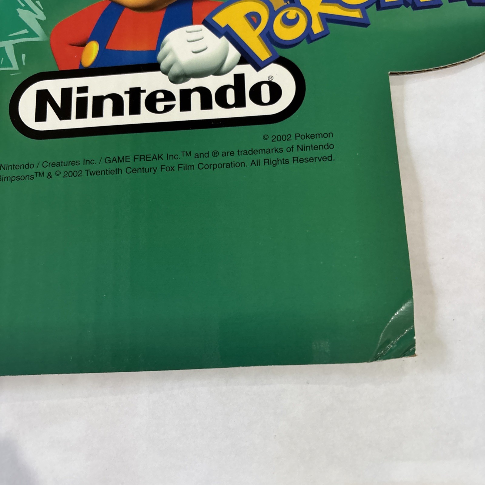 Gacha TOMY Cardboard Advertising Display Disney Nintendo Pokemon (2002) 23″x17″