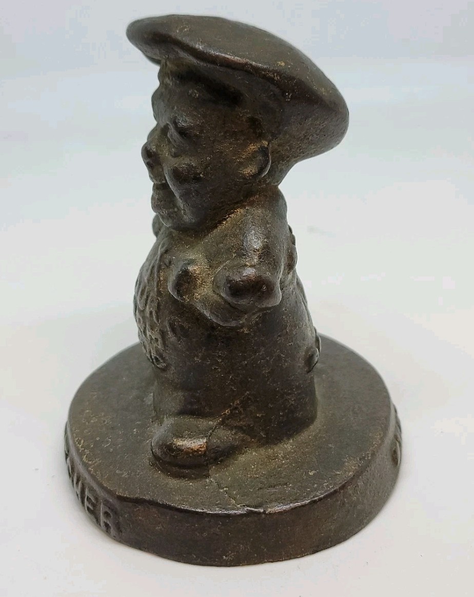1900’s Thatcher Furnace Co Advertising Cast Iron Your Warm Friend Paperweight