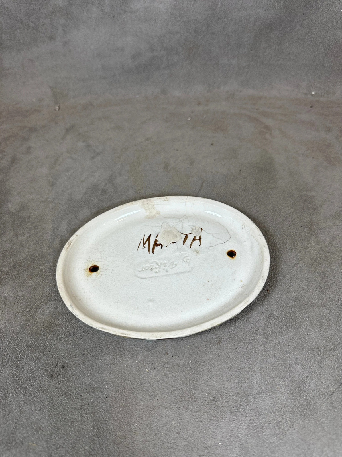 RARE Vintage 1980 Ceramic Number 50 City Street Sign