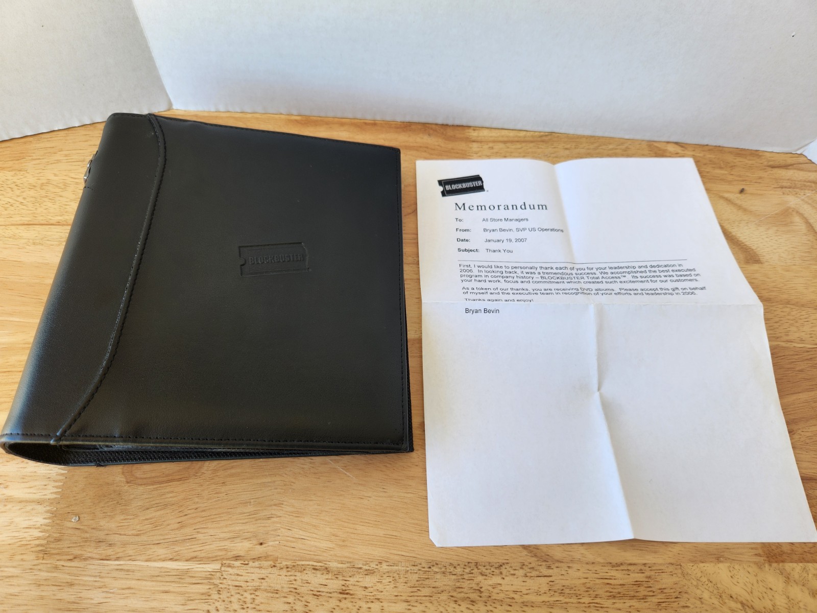 *ULTRA RARE* Blockbuster Video Manager PROMO – Case Logic DVD Album + Letter