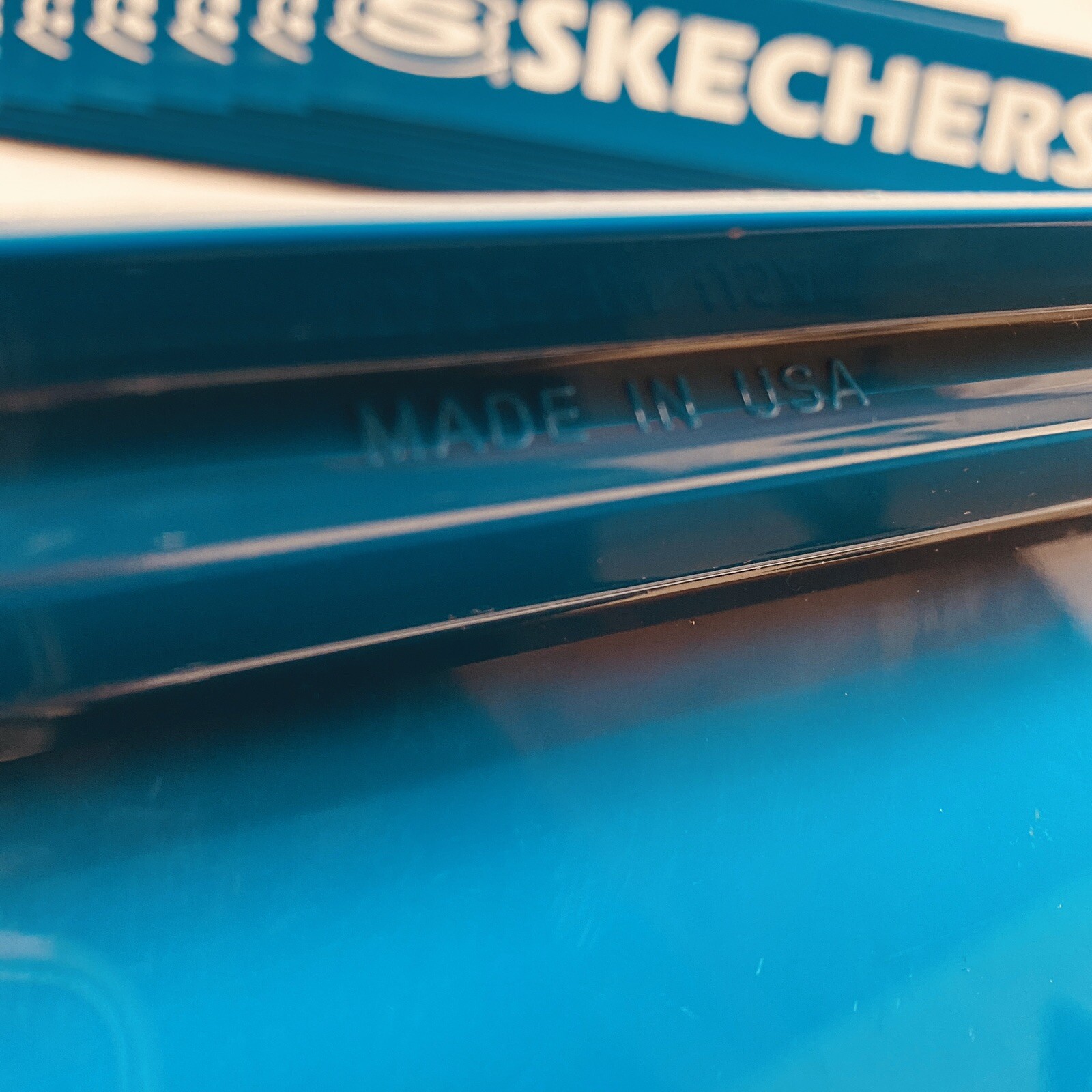 Lot Of 10 Skechers USA Shoe Wall ￼Slot Store Display Shelves 10”x4” Blue Shelf